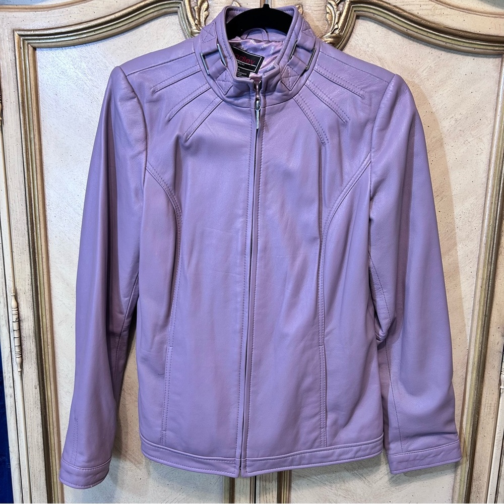 Bradley Bayou Lilac Lavender Leather Jacket